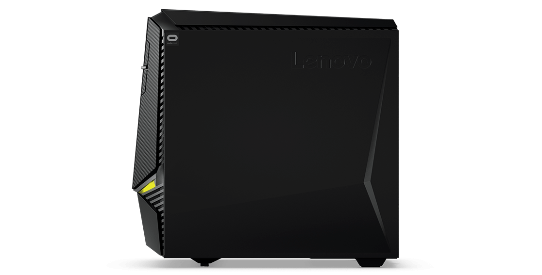 Lenovo Legion Y920 Tower, right side profile view with Lenovo logo