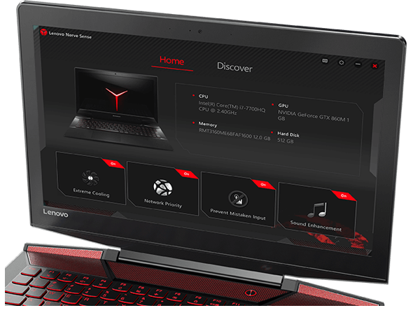 Customize your settings with Lenovo Nerve Center.
