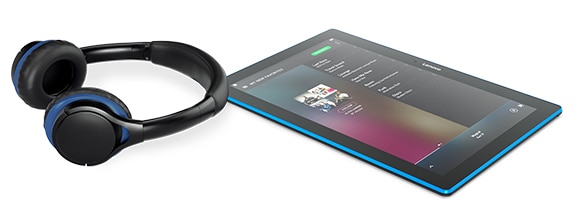 Lenovo Tab 10 Tablet with headphones