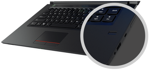 Lenovo V310 (14) fingerprint reader detail