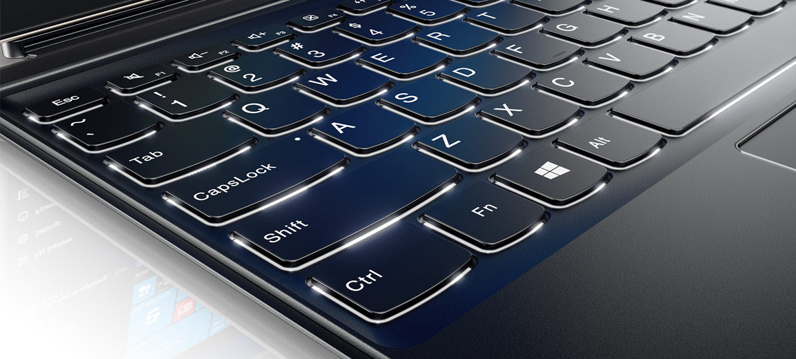 Lenovo Miix 720, Back-lit Keyboard Detail