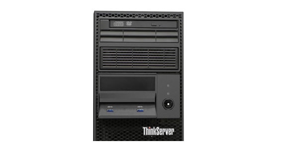 Lenovo ThinkServer TS150 Front View of Bays and Ports
