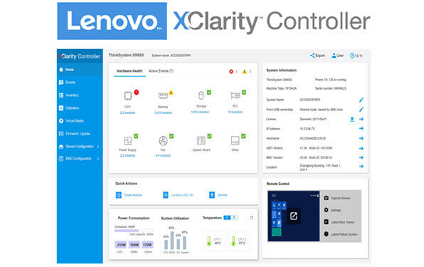 Lenovo ThinkSystem ST550 XClarity Controller Software