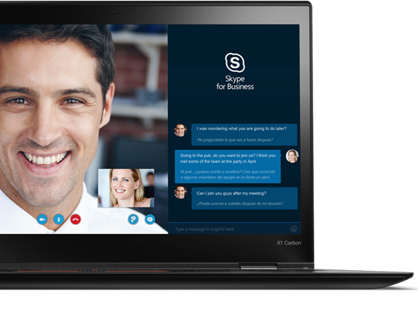 O X1 Carbon é certificado com Skype for Business